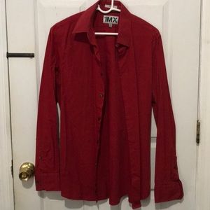 Express Fitted Medium 1MX Red Shirt